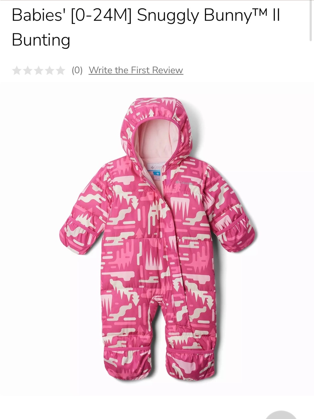Snuggly Bunny II Pink Baby Bunting